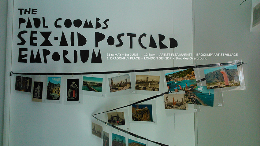 Dildo, London, Deptford, artist, Paul Coombs, contemporary art, collage